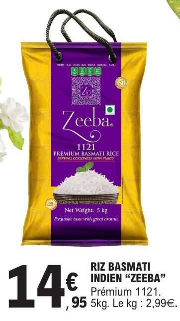 RIZ BASMATI INDIEN “ZEEBA”