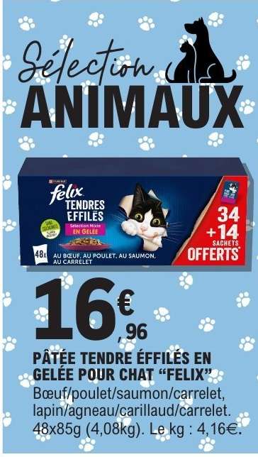 PÂTÉE TENDRE EFFILES EN GELÉE POUR CHAT "FELIX"