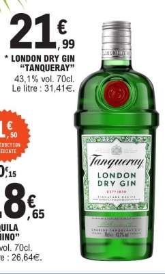 LONDON DRY GIN 'TANQUERAY'