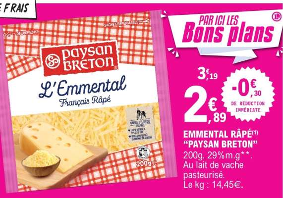 EMMENTAL RÂPÉ "PAYSAN BRETON"