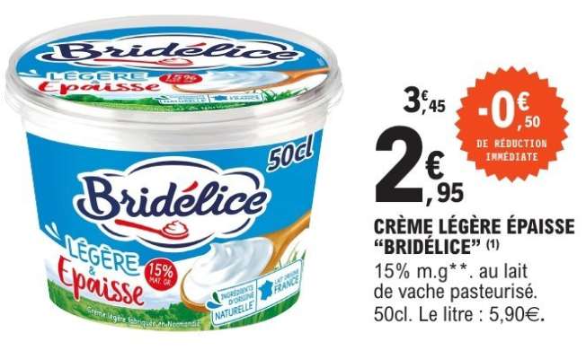 CRÈME LÉGÈRE ÉPAISSE "BRIDÉLICE"