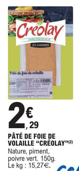 PÂTÉ DE FOIE DE VOLAILLE “CRÉOLAY”