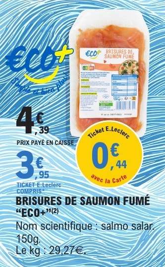 BRISURES DE SAUMON FUMÉ “ECO+”