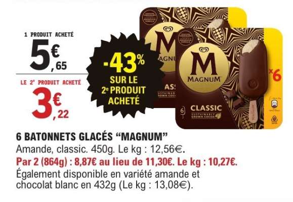 6 BATONNETS GLACÉS “MAGNUM”