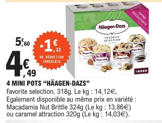 4 MINI POTS “HÄAGEN-DAZS”