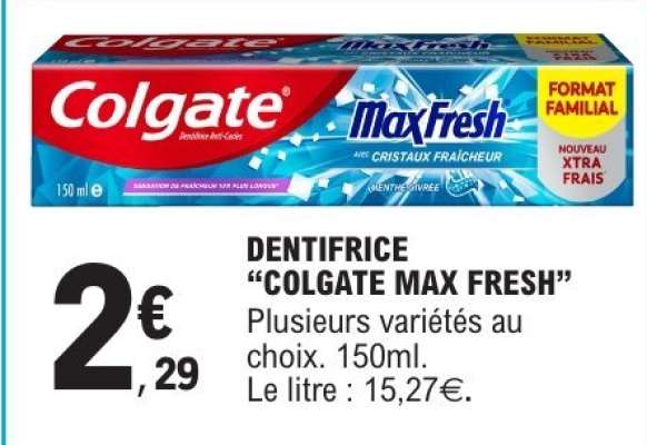 DENTIFRICE "COLGATE MAX FRESH"