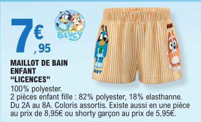 MAILLOT DE BAIN ENFANT "LICENCES"
