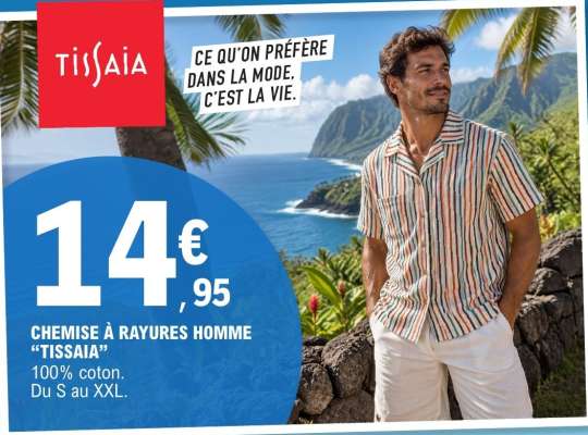 CHEMISE À RAYURES HOMME "TISSAIA"