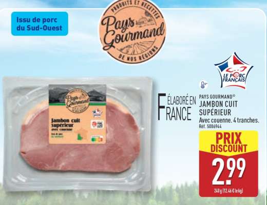 PAYS GOURMAND JAMBON CUIT SUPÉRIEUR