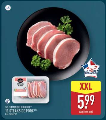 10 Steaks de Porc