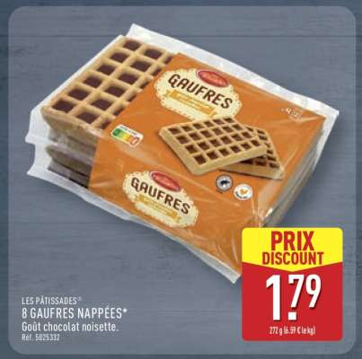 LES PÂTISSADES 8 GAUFRES NAPPÉES