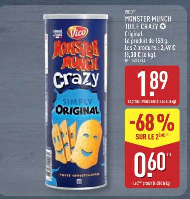 Vico Monster Munch Tuile Crazy Original