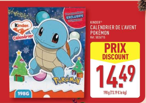 KINDER CALENDRIER DE L'AVENT POKÉMON