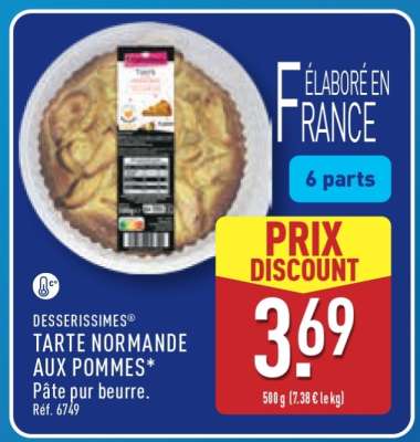 DESSERISSIMES® TARTE NORMANDE AUX POMMES