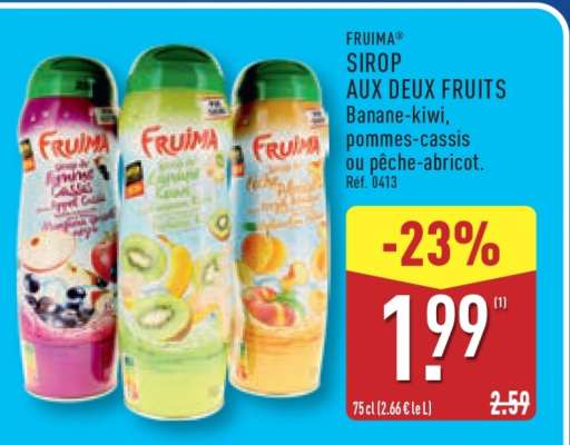 FRUIMA SIROP AUX DEUX FRUITS