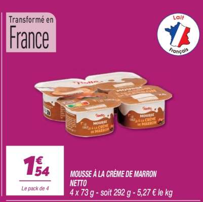 MOUSSE À LA CRÈME DE MARRON