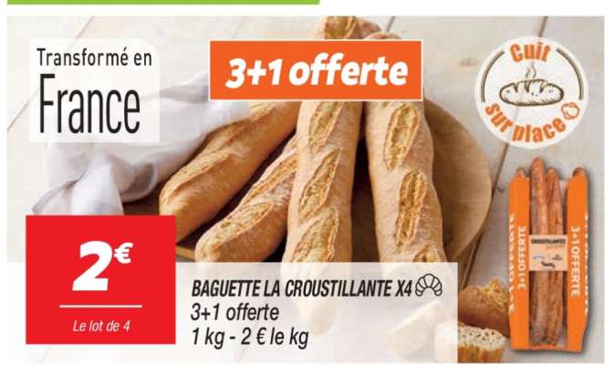 Baguette La Croustillante x4