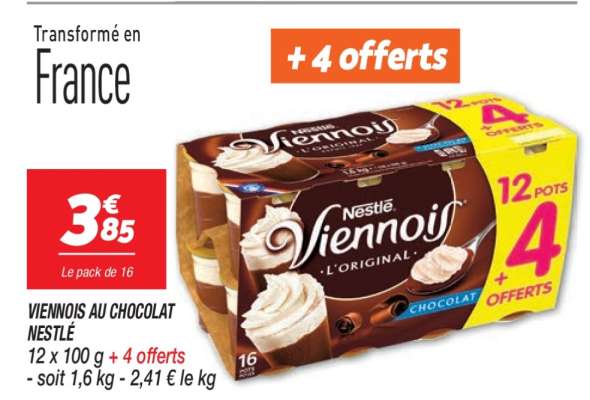 VIENNOIS AU CHOCOLAT "NESTLÉ"
