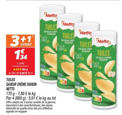 TUILES SAVEUR CRÈME OIGNON NETTO
