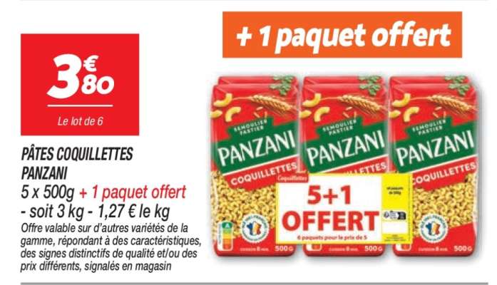 Pâtes Coquillettes Panzani
