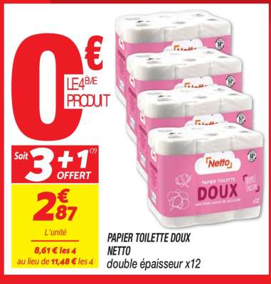 PAPIER TOILETTE DOUX NETTO