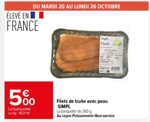 Filets de truite avec peau SIMPL