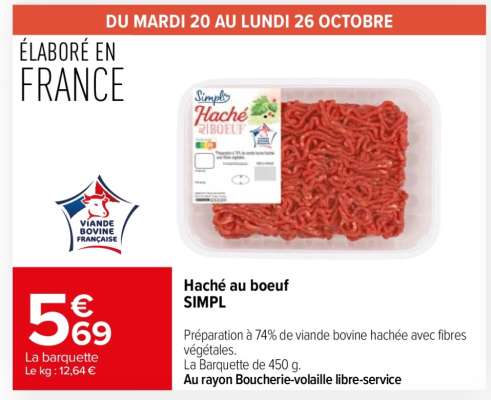 Haché au boeuf SIMPL'