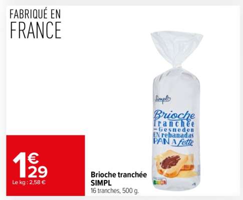 Brioche tranchée SIMPL