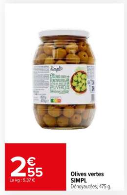 Olives vertes SIMPL