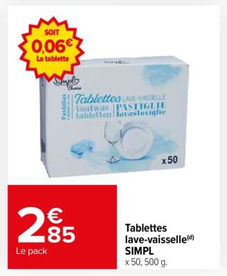 Tablettes lave-vaisselle SIMPL