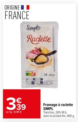 Fromage à raclette SIMPL