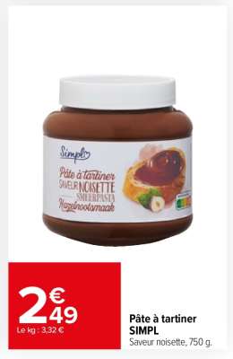 Pâte à tartiner SIMPL