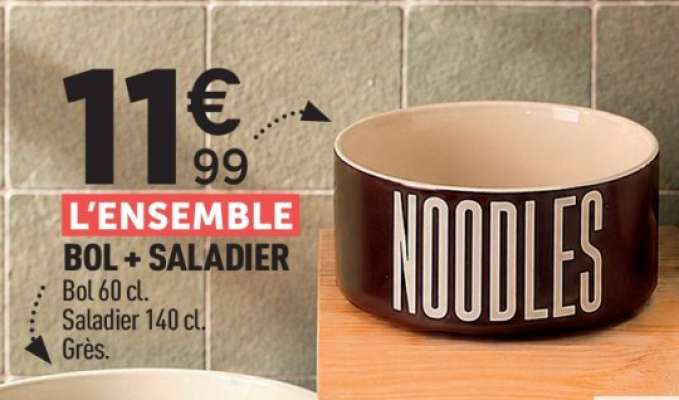 L'ENSEMBLE BOL + SALADIER