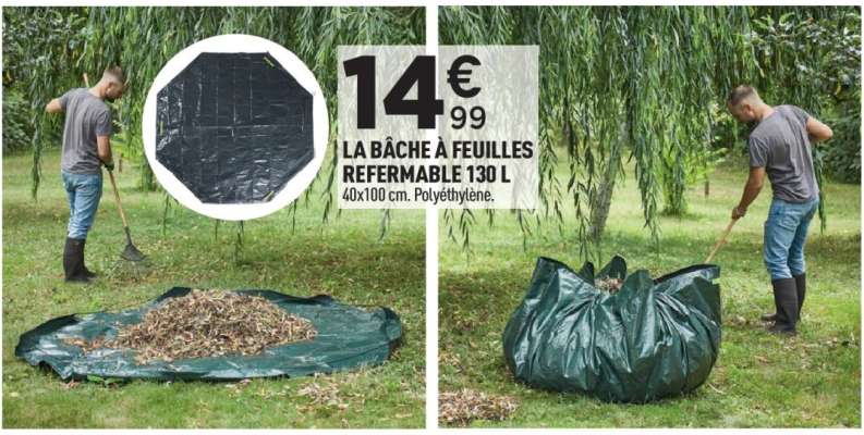 LA BÂCHE A FEUILLES REFERMABLE 130 L