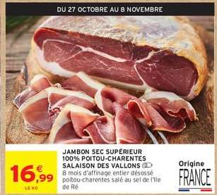 JAMBON SEC SUPÉRIEUR 100% POITOU-CHARENTES SALAISON DES VALLONS