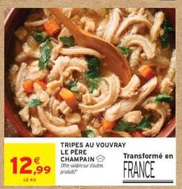 TRIPES AU VOUVRAY LE PÈRE CHAMPAIN