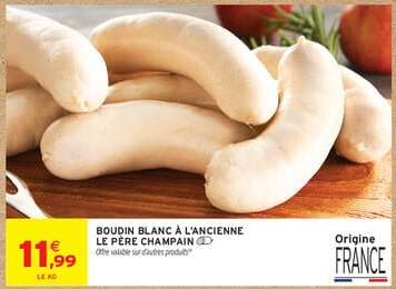 BOUDIN BLANC À L'ANCIENNE LE PÈRE CHAMPAIN