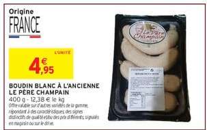 BOUDIN BLANC À L'ANCIENNE LE PÈRE CHAMPAIN