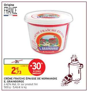 CRÈME FRAÎCHE ÉPAISSE DE NORMANDIE E. GRAINDORGE