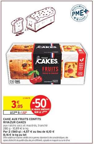 CAKE AUX FRUITS CONFITS RIVAZUR CAKES