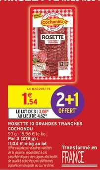 ROSETTE 10 GRANDES TRANCHES COCHONOU