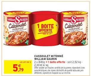 Cassoulet Mitonné William Saurin