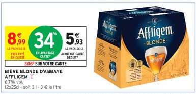 BIÈRE BLONDE D'ABBAYE “AFFLIGEM”