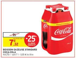 BOISSON GAZEUSE STANDARD COCA-COLA