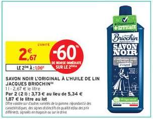 SAVON NOIR L'ORIGINAL À L'HUILE DE LIN JACQUES BRIOCHIN