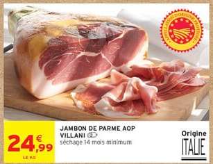 Jambon de Parme AOP Villani