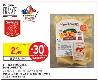 Frites fraîches POM'LORETTE