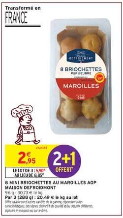 8 MINI BRIOCHETTES AU MAROILLES AOP MAISON DEFROIDMONT