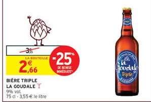 Bière triple LA GOUDALE