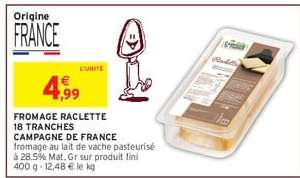 FROMAGE RACLETTE 18 TRANCHES